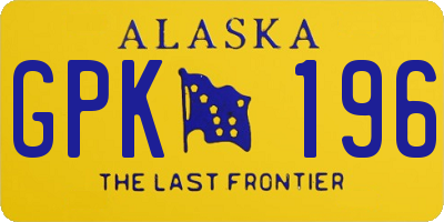 AK license plate GPK196