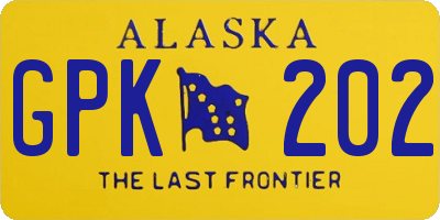 AK license plate GPK202