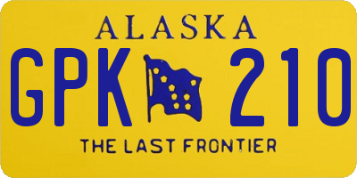 AK license plate GPK210