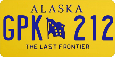 AK license plate GPK212
