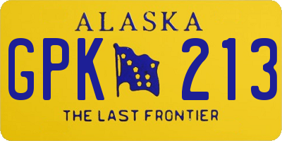 AK license plate GPK213