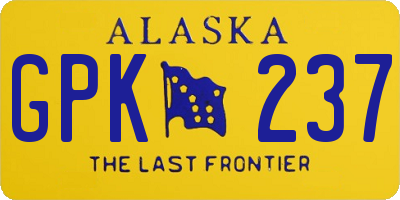 AK license plate GPK237