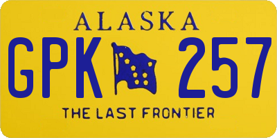 AK license plate GPK257