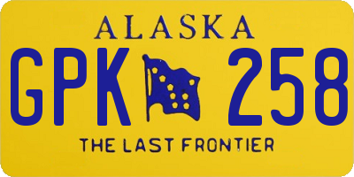 AK license plate GPK258