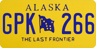 AK license plate GPK266