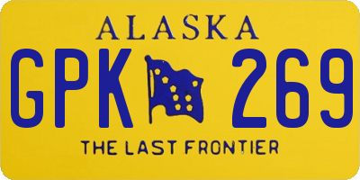 AK license plate GPK269