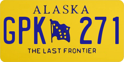 AK license plate GPK271