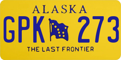 AK license plate GPK273
