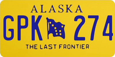 AK license plate GPK274