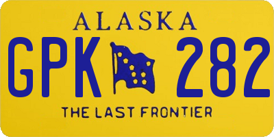 AK license plate GPK282