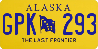 AK license plate GPK293
