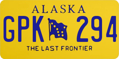 AK license plate GPK294