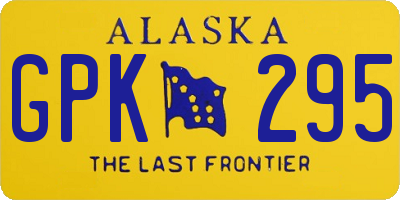 AK license plate GPK295