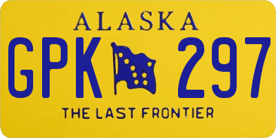 AK license plate GPK297