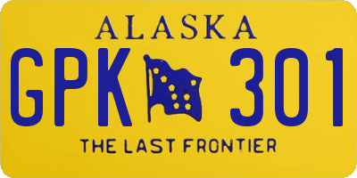 AK license plate GPK301