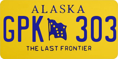 AK license plate GPK303