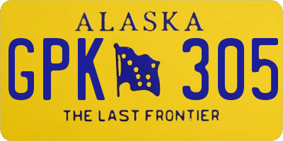 AK license plate GPK305