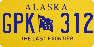 AK license plate GPK312