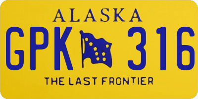 AK license plate GPK316