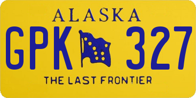 AK license plate GPK327