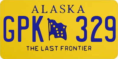 AK license plate GPK329