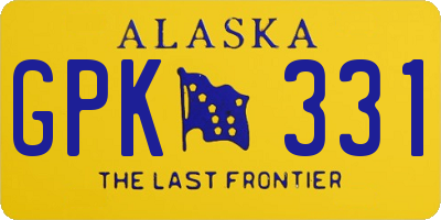 AK license plate GPK331