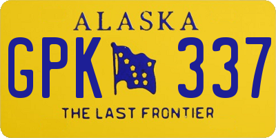 AK license plate GPK337
