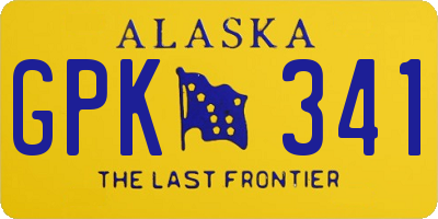 AK license plate GPK341