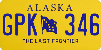 AK license plate GPK346