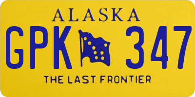 AK license plate GPK347