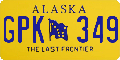 AK license plate GPK349