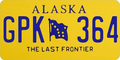 AK license plate GPK364