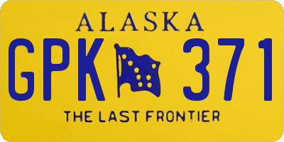 AK license plate GPK371