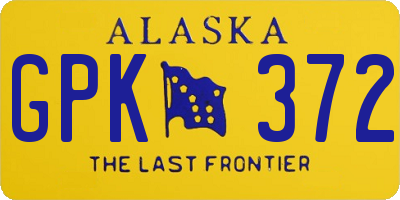 AK license plate GPK372