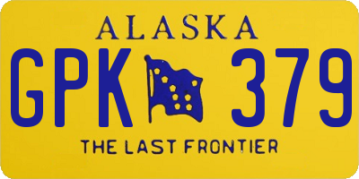AK license plate GPK379