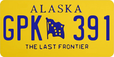 AK license plate GPK391