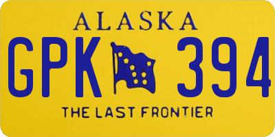 AK license plate GPK394