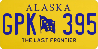 AK license plate GPK395