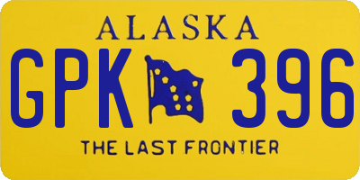AK license plate GPK396