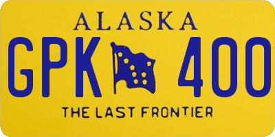 AK license plate GPK400