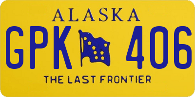 AK license plate GPK406