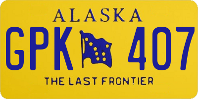 AK license plate GPK407