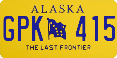 AK license plate GPK415