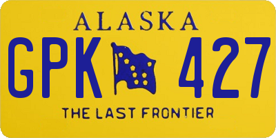 AK license plate GPK427