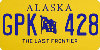 AK license plate GPK428