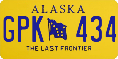 AK license plate GPK434