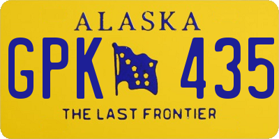 AK license plate GPK435
