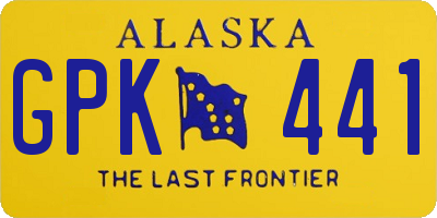 AK license plate GPK441