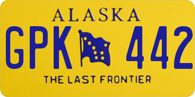 AK license plate GPK442