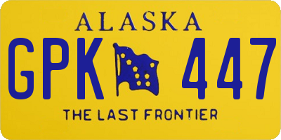 AK license plate GPK447